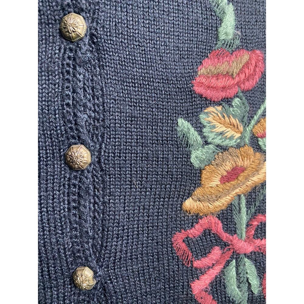 Vintage Koret Embroidered Vest Size Small